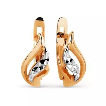 Серьги из красного золота Линии Любви