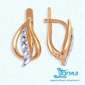 Серьги из красного золота Линии Любви