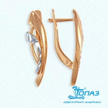 Серьги из красного золота Линии Любви