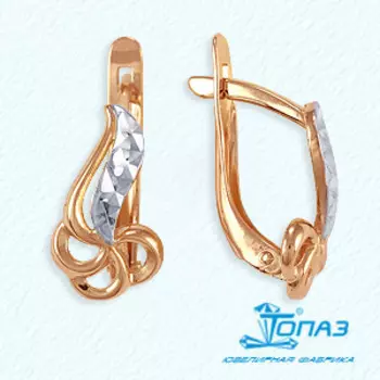 Серьги из красного золота Линии Любви