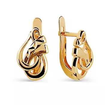 Серьги из красного золота Линии Любви