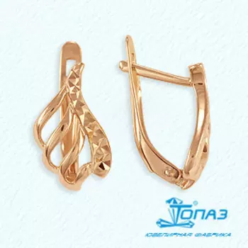 Серьги из красного золота Линии Любви