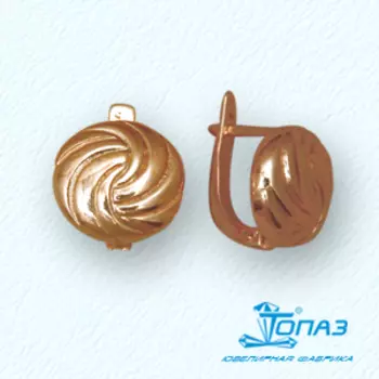 Серьги из красного золота Линии Любви