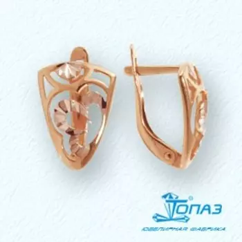 Серьги из красного золота Линии Любви