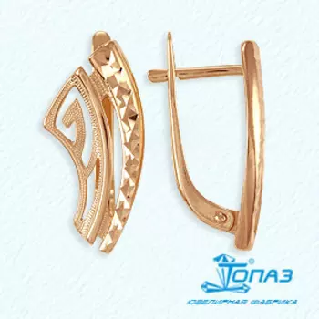 Серьги из красного золота Линии Любви