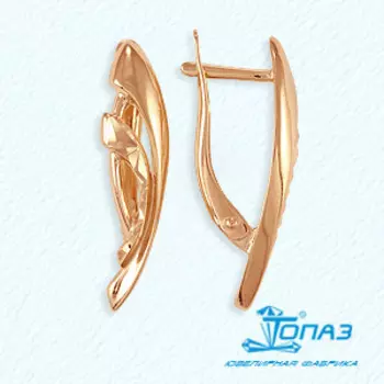 Серьги из красного золота Линии Любви