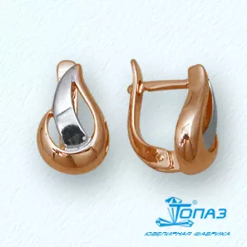 Серьги из красного золота Линии Любви