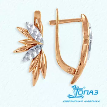 Серьги из красного золота Линии Любви