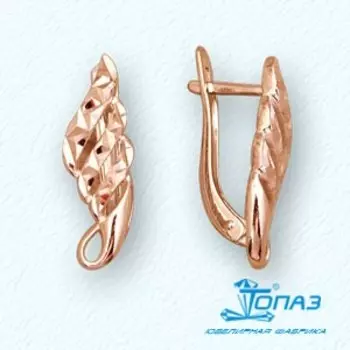 Серьги из красного золота Линии Любви