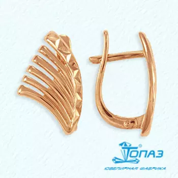 Серьги из красного золота Линии Любви