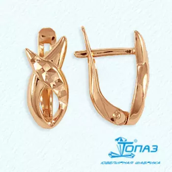Серьги из красного золота Линии Любви