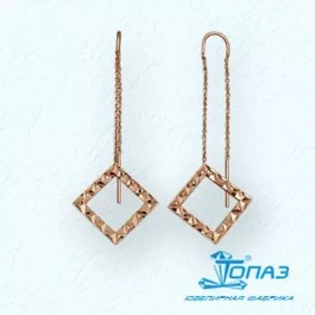 Серьги из красного золота Линии Любви