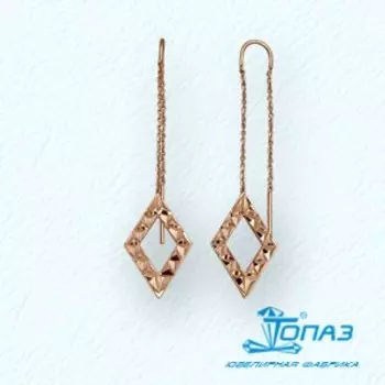 Серьги из красного золота Линии Любви