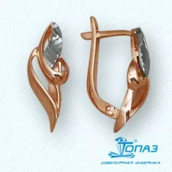 Серьги из красного золота Линии Любви