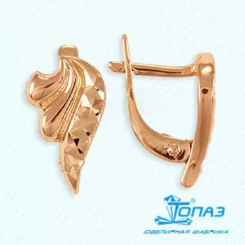 Серьги из красного золота Линии Любви