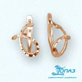 Серьги из красного золота Линии Любви
