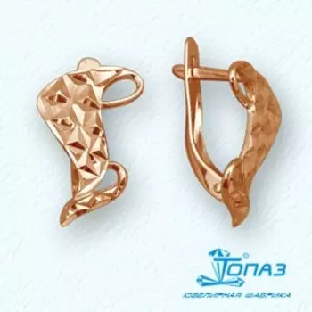 Серьги из красного золота Линии Любви