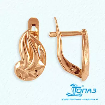 Серьги из красного золота Линии Любви