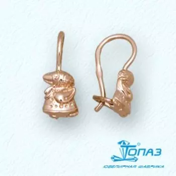 Серьги из красного золота Линии Любви