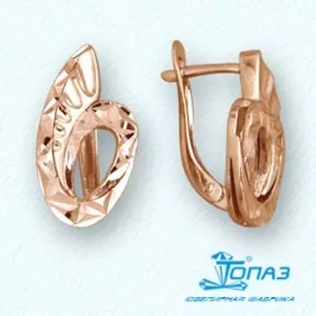 Серьги из красного золота Линии Любви