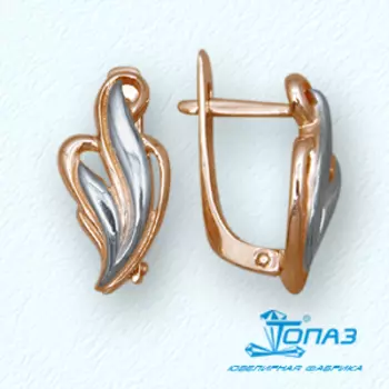 Серьги из красного золота Линии Любви