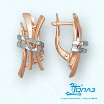 Серьги из красного золота Линии Любви