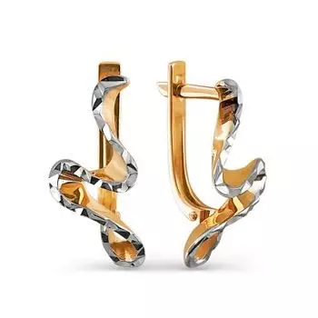 Серьги из красного золота Линии Любви