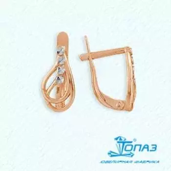 Серьги из красного золота Линии Любви