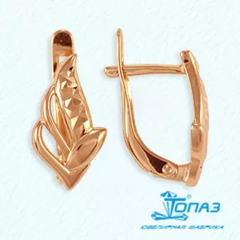 Серьги из красного золота Линии Любви