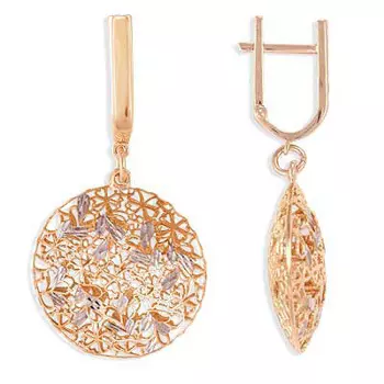 Серьги из красного золота Линии Любви