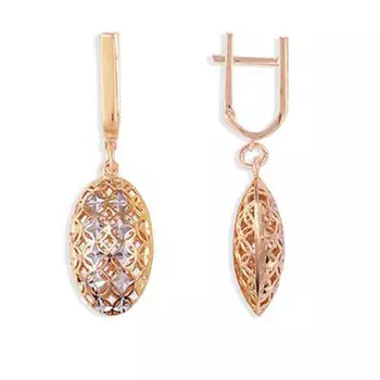 Серьги из красного золота Линии Любви