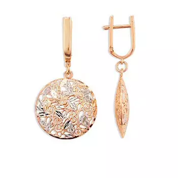 Серьги из красного золота Линии Любви