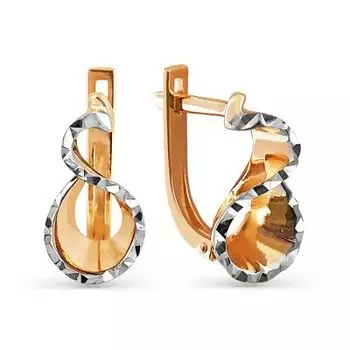 Серьги из красного золота Линии Любви