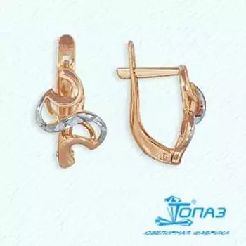 Серьги из красного золота Линии Любви