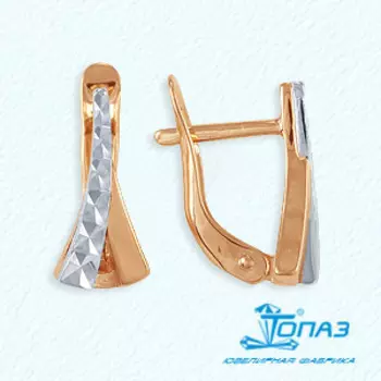 Серьги из красного золота Линии Любви