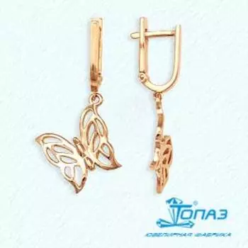 Серьги из красного золота Линии Любви