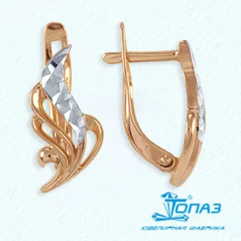 Серьги из красного золота Линии Любви