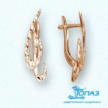 Серьги из красного золота Линии Любви