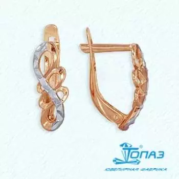 Серьги из красного золота Линии Любви