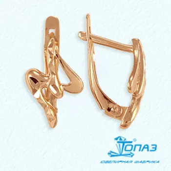 Серьги из красного золота Линии Любви
