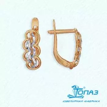 Серьги из красного золота Линии Любви