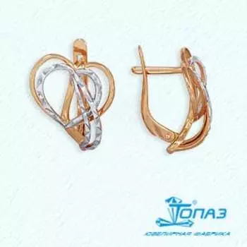 Серьги из красного золота Линии Любви