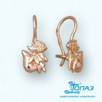 Серьги из красного золота Линии Любви