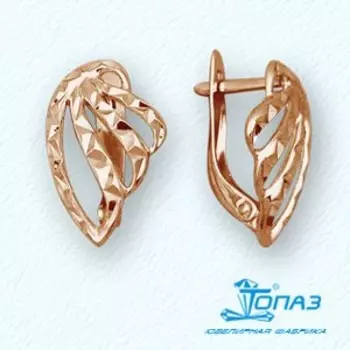 Серьги из красного золота Линии Любви