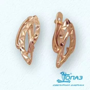 Серьги из красного золота Линии Любви
