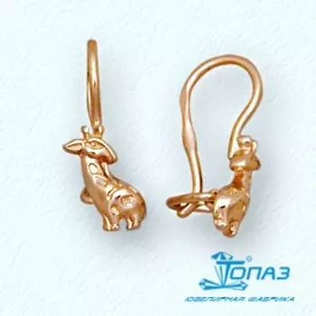 Серьги из красного золота Линии Любви