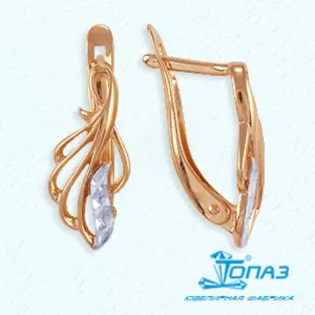 Серьги из красного золота Линии Любви