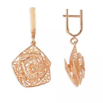 Серьги из красного золота Линии Любви