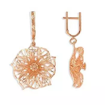 Серьги из красного золота Линии Любви