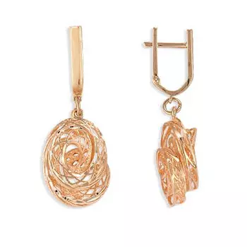 Серьги из красного золота Линии Любви